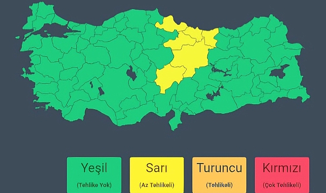 “AFAD’dan 6 İl İçin Sarı Kodlu Kuvvetli Yağış Uyarısı”