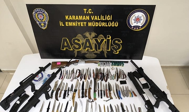 Karaman’da Huzur ve Güvenlik Operasyonu: Çok Sayıda Gözaltı ve Ele Geçirilen Malzemeler