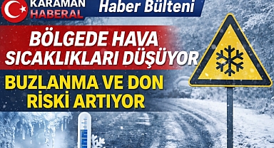 Bölgede Hava Sıcaklıkları Düşüyor: Buzlanma ve Don Riski Artıyor