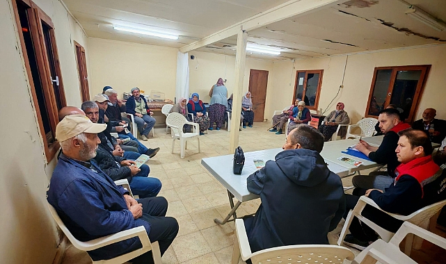 Ermenek’te Akşam Toplantıları Devam Ediyor: Üreticilere Zeytin ve Desteklemeler Anlatıldı