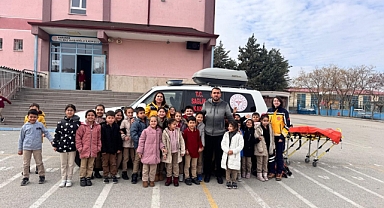 Karaman’da Acil Sağlık Hizmetleri Haftasında İlkokul Öğrencilerine 112 Bilinci Kazandırıldı