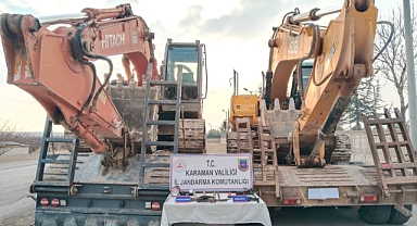 Karaman’da Kaçak Kazıya Jandarma Engeli