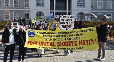 KMÜ Eğitim Fakültesi Öğrencilerinden “Toplumsal Şiddete Hayır” Basın Açıklaması