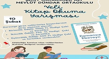 Şehit Muhammed Ali Mevlüt Dündar Ortaokulu’ndan Velilere Kitap Okuma Yarışması