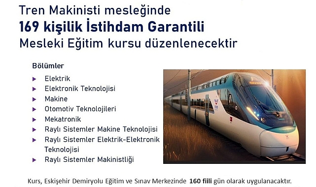 Tren Makinisti Temel Kursu İçin 169 Aday Alınacak