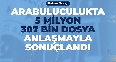 Bakan Tunç: Arabuluculukta 5 Milyon 307 Bin Dosya Anlaşmayla Sonuçlandı