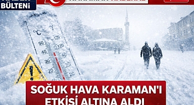 Karaman’da Termometreler -15 Derecenin Altını Gördü