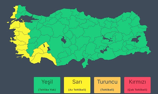 Batı ve Güneybatı’da Kuvvetli Yağış ve Fırtına Uyarısı