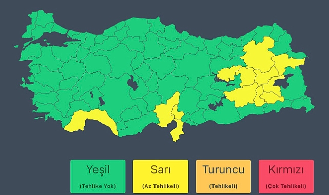 Birçok İlde Kuvvetli Yağış ve Kar Uyarısı