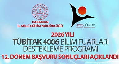 Karaman’da 4006 TÜBİTAK Bilim Fuarları Başarısı: 12. Dönem Sonuçları Açıklandı