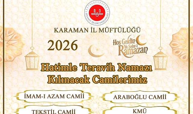 Karaman'da Ramazan Boyunca Hatimle Namaz Uygulaması Yapılacak