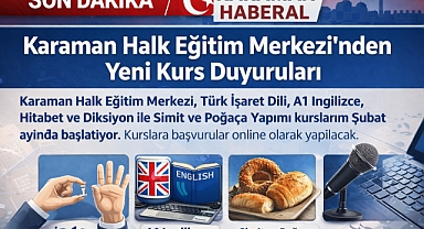 Karaman Halk Eğitim Merkezi’nden Yeni Kurs Duyuruları