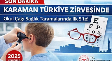 Karaman, Okul Çağı Sağlık Taramalarında Türkiye Zirvesinde