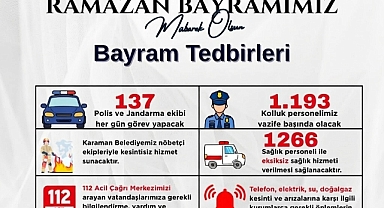Karaman’da Bayram Tedbirleri Üst Seviyede