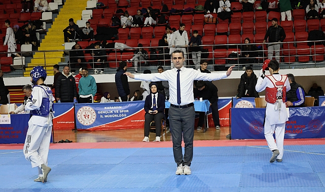 Karaman’da Okul Sporları Gençler Tekvando Heyecanı Başladı