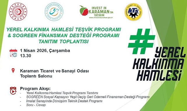 Karaman’da Yerel Kalkınma Hamlesi Tanıtım Toplantısı Düzenlenecek