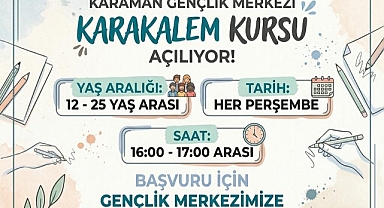Karaman Gençlik Merkezi’nden Gençlere Karakalem Kursu Fırsatı