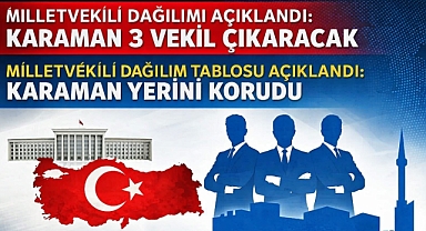 Milletvekili Dağılım Tablosu Açıklandı: Karaman Yerini Korudu