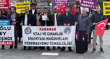 Staj ve Çıraklık Mağdurlarından Karaman’da Hak Arayışı