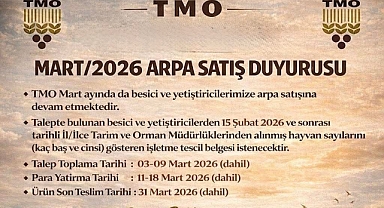 TMO'dan Besici ve Yetiştiricilere Mart Ayı Arpa Satışı Başladı