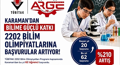 Karaman’da Bilim Olimpiyatlarına İlgi Katlandı