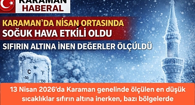 Karaman’da Dondurucu Soğuk: Sıcaklık -5,8 Dereceye Kadar Düştü