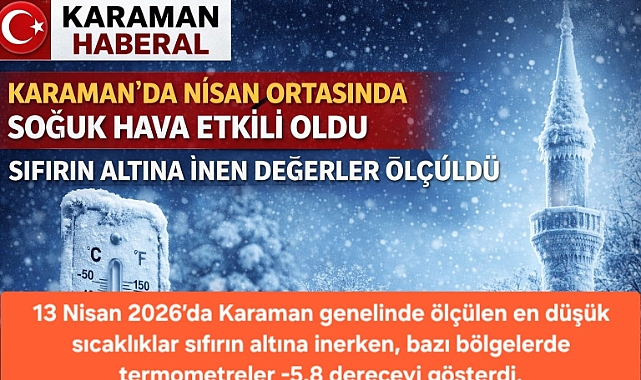 Karaman’da Dondurucu Soğuk: Sıcaklık -5,8 Dereceye Kadar Düştü