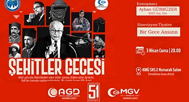 Karaman’da Şehitler Gecesi Programı Düzenlenecek