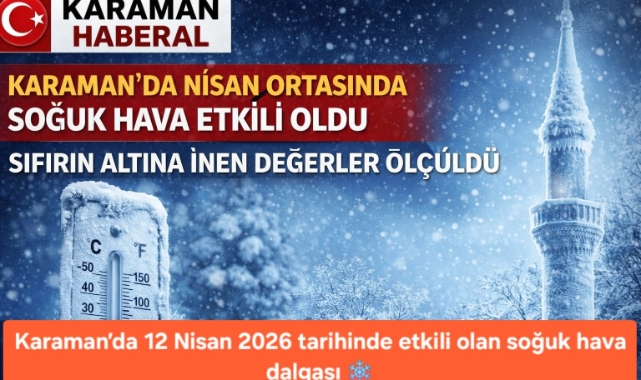 Karaman'da Sıcaklıklar Eksi 5,4 Dereceye Kadar Düştü