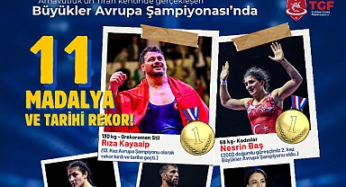 Milli Güreşçilerden Avrupa’da 11 Madalya ve Tarihi Rekor