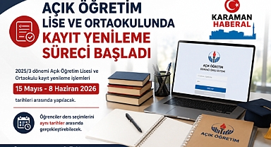 Açık Öğretim Lise ve Ortaokulunda Kayıt Yenileme Süreci Başladı