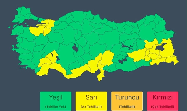 AFAD’dan Kuvvetli Yağış Uyarısı: Çok Sayıda İl İçin Alarm Verildi