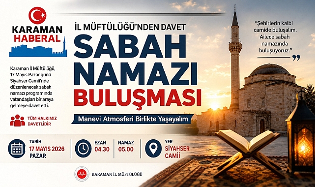 İl Müftülüğü’nden Sabah Namazı Buluşmasına Davet