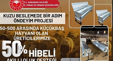 Karaman’da Küçükbaş Üreticilere %50 Hibeli “Akıllı Oluk” Desteği