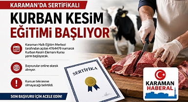 Kurban Kesim Elemanı Kursu Başlıyor