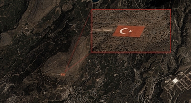 Mersin Mut'taki Ay Yıldızlı Bayrak GÖKTÜRK-1 Tarafından Uzaydan Görüntülendi