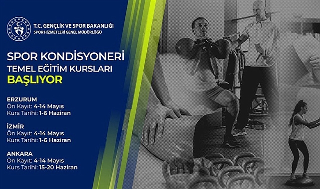Spor Kondisyoneri Eğitim Kursları Üç İlde Başlıyor