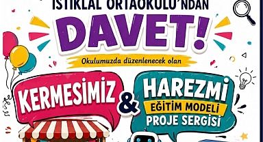 İstiklal Ortaokulu’nda Harizmi Eğitim Modeli Proje Sergisi ve Kermesi Düzenlenecek