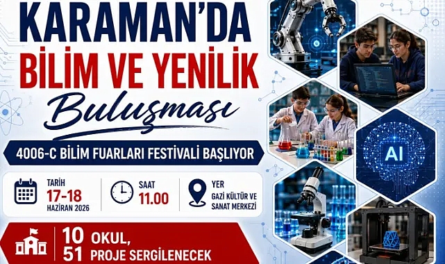 Karaman’da Bilim ve Yenilik Rüzgârı: 4006-C Bilim Fuarları Festivali Kapılarını Açıyor