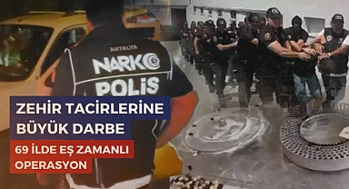 Karaman'ın da Aralarında Bulunduğu 69 İlde Dev Narkotik Operasyonu