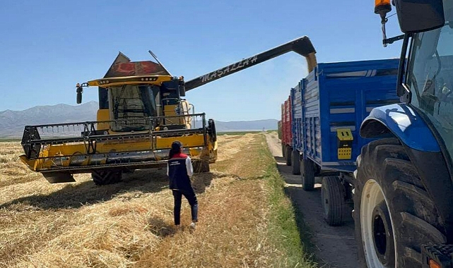 Kazımkarabekir'de Arpa Hasadında Biçerdöver Denetimleri Sürüyor