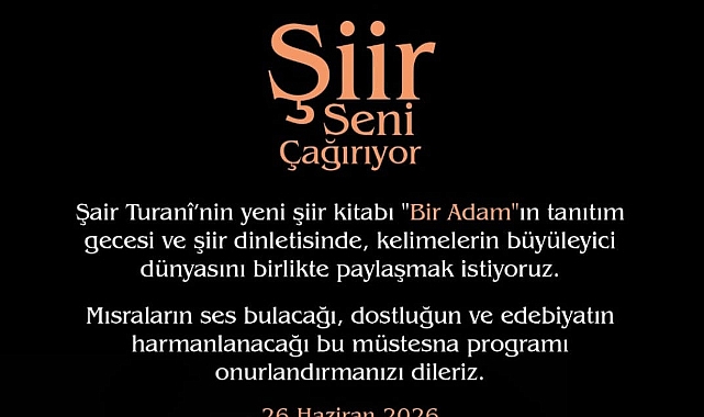 “Şiir Seni Çağırıyor” Programı 26 Haziran’da Piri Reis Kültür Merkezi’nde Edebiyatseverlerle Buluşuyor