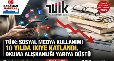 TÜİK: Sosyal medya kullanımı 10 yılda ikiye katlandı, okuma alışkanlığı yarıya düştü
