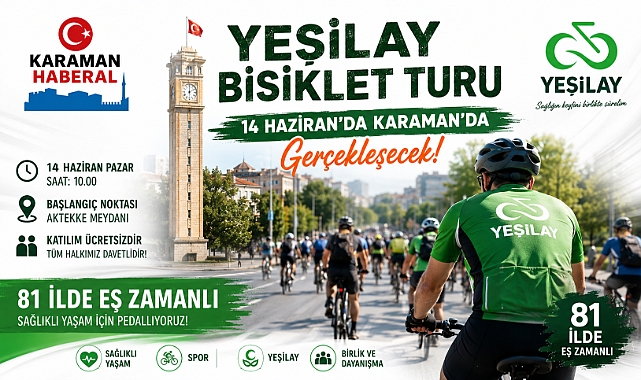 Yeşilay Bisiklet Turu 14 Haziran’da Karaman’da Gerçekleşecek