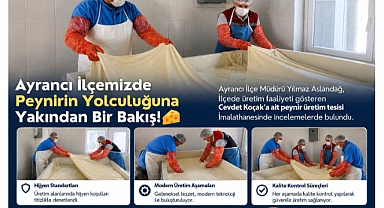Ayrancı'da peynir üretim tesisine denetim: Hijyen ve kalite süreçleri yerinde incelendi