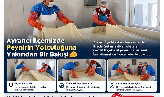 Ayrancı'da peynir üretim tesisine denetim: Hijyen ve kalite süreçleri yerinde incelendi