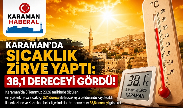 Karaman'da Sıcaklık Zirve Yaptı: 38,1 Dereceyi Gördü