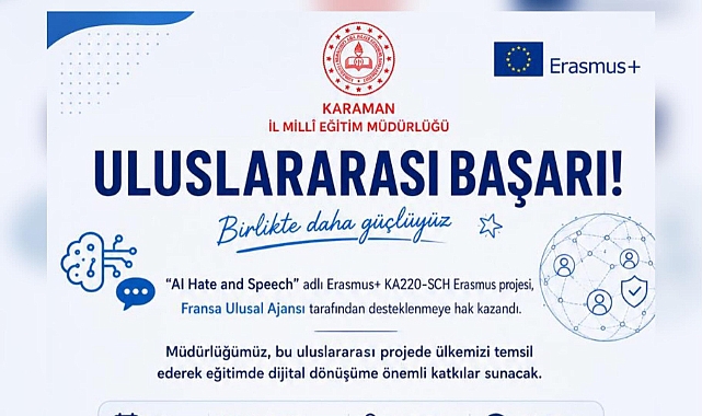 Karaman Millî Eğitim'e Erasmus+ Başarısı