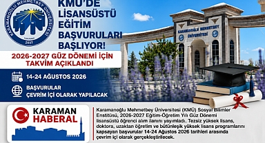 KMÜ’de Lisansüstü Eğitim Başvuruları Başlıyor: 2026-2027 Güz Dönemi İçin Takvim Açıklandı