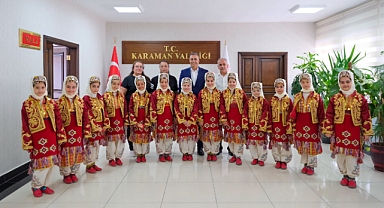 Piri Reis İlkokulu Halk Oyunları Ekibi Karaman Valiliği'nde Ağırlandı